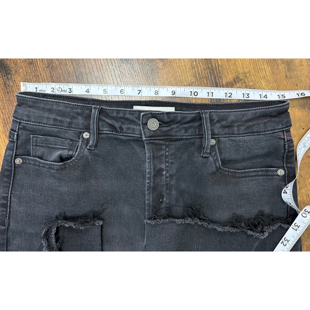 Hidden Jeans Womens High Rise Wide Leg Raw Frayed Hem Faded Black Denim Size 31 - Picture 4 of 7